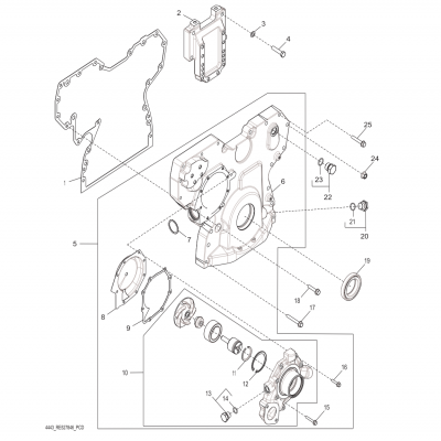 Group 44: Timing Gear Cover &amp;amp;amp; Water Pump, continued  第44組：正時齒輪蓋和水泵，&amp;amp;ldquo;GM93289,&amp;amp;rdquo;&amp;amp;ldquo;GM93285,&amp;amp;rdquo;&amp;amp;ldquo;GM9165