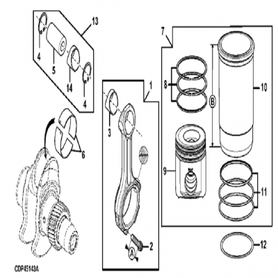 Group 48: Piston and Connecting Rod, continued  第48組：活塞和連桿，“GM93289,”“GM93285,”“GM91650,”“GM85414,”“GM85412,”“GM85410,”“GM