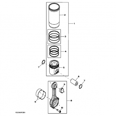 Group 48: Piston and Connecting Rod, continued  第48組：活塞和連桿，&ldquo;GM93289,&rdquo;&ldquo;GM93285,&rdquo;&ldquo;GM91650,&rdquo;&ldquo;GM85414,&rdquo;&ldquo;GM85412,&a