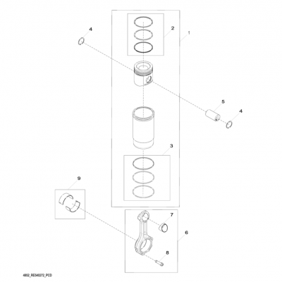 Group 48: Piston and Connecting Rod, continued  第48組：活塞和連桿，“GM93289,”“GM93285,”“GM91650,”“GM85414,”“GM85412,”“GM85410,”“GM