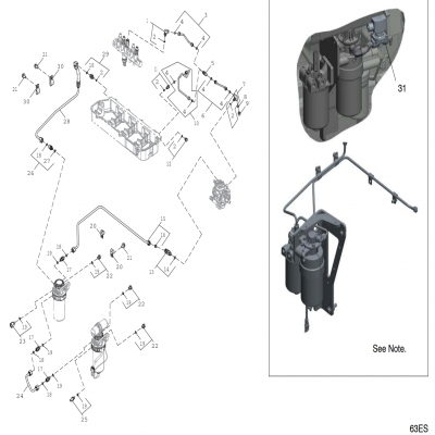 Group 63: Low Pressure Fuel Line, continued  第63組：低壓燃油管路，&amp;amp;ldquo;GM93289,&amp;amp;rdquo;&amp;amp;ldquo;GM93285,&amp;amp;rdquo;&amp;amp;ldquo;GM91650,&amp;amp;rdquo;&