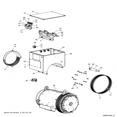 Alternator and Mounting, continued  交流發(fā)電機和安裝，“GM91650,”“40MDDCA,”“55MDDCB ,”“65MDDCC,”“80MDDCD,”“99MDDCE,”“GM93289,”